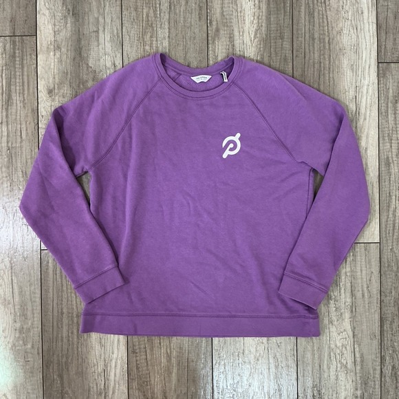 Peloton Sweatshirt Pullover Purple Crew Neck Activewear Logo Top XL - Picture 2 of 5